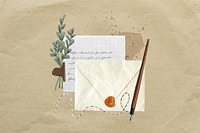 Aesthetic envelope background, collage art