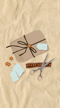 Gift wrapping aesthetic mobile wallpaper