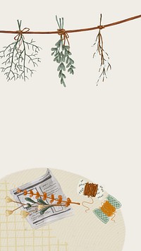 Flower shop  illustration iPhone wallpaper