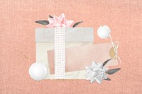 Birthday gift note paper, aesthetic celebration  background