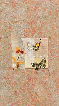 Autumn butterfly aesthetic phone wallpaper