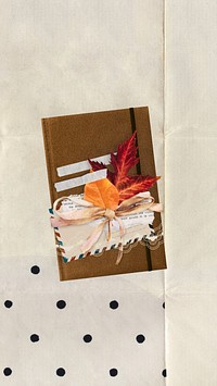Brown book illustration iPhone wallpaper
