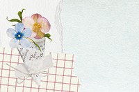 Aesthetic flower bouquet background remix illustration