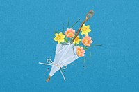 Spring flower bouquet, daffodil and tulip remix illustration