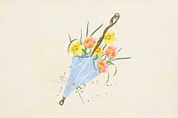 Flower bouquet, daffodil & tulip remix illustration