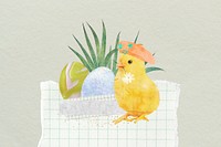 Little chick illustration, cute background