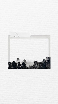 Nature instant film phone wallpaper, frame background