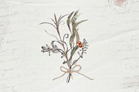 Red berry branch background, aesthetic botanical design