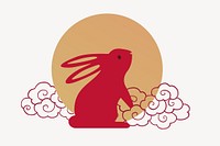 Year of Rabbit, Chinese zodiac animal in oriental style