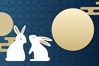 Chinese rabbit year background, 2023 celebration frame