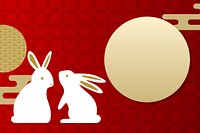 Chinese rabbit year background, 2023 celebration frame