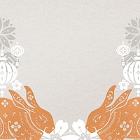 Festive Chinese rabbit background, New Year celebration