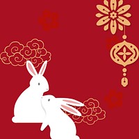 Year of Rabbit background, animal zodiac sign