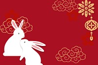 Year of Rabbit background, animal zodiac sign