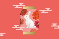 Chinese rabbit lantern background, New Year celebration