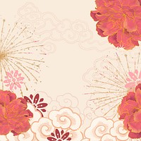 Festive Chinese fireworks background, New Year celebration