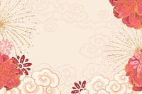 Festive Chinese fireworks background, New Year celebration