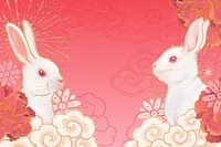 Rabbit New Year background, Chinese design