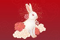 Oriental rabbit background, Chinese zodiac animal