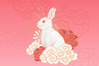 Oriental rabbit background, Chinese zodiac animal