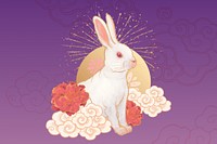 Oriental rabbit background, Chinese zodiac animal