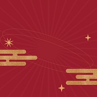 Chinese Mid-Autumn festival background, red and gold design