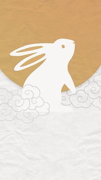 Chinese rabbit year iPhone wallpaper, 2023 celebration background