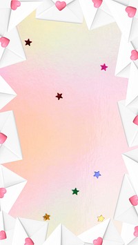 Love letter frame mobile wallpaper, pink aesthetic background