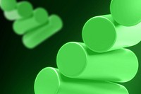 Geometric green cylinders background