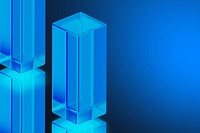 Blue glass pillars background