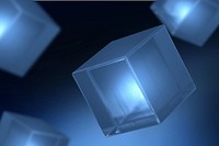 3D cubic dark blue background