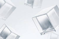 3D cubic off-white background