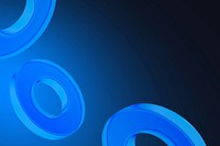 3D blue rings background