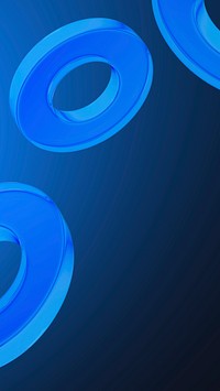 3D blue rings mobile wallpaper, digital remix