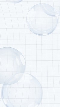 Off-white bubbles grid mobile wallpaper, digital remix