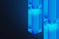 Blue glass pillars background