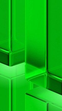 Green glass pillars mobile wallpaper, digital remix