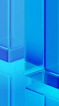 Blue glass pillars mobile wallpaper, digital remix