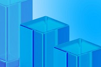 Blue glass pillars background