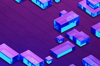 Digital purple squares geometric background