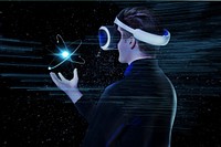 Metaverse VR technology, digital remix