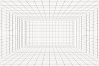 3D black grid wireframe