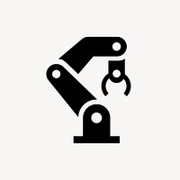 Robot claw flat icon vector