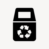 Recycle bin flat icon element vector