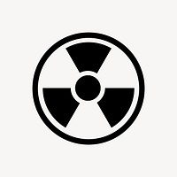 Radioactive flat icon element vector