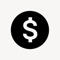 US dollar flat icon, fiat currency vector