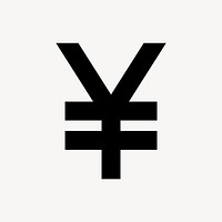 Japanese Yen currency, flat icon vector