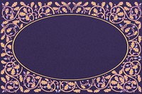 Vintage botanical frame background, purple ornate design, remixed by rawpixel