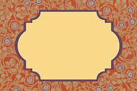 Leafy patterned frame background, brown vintage design, remixed by rawpixel