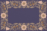 Art nouveau frame background, flower ornament design, remixed by rawpixel